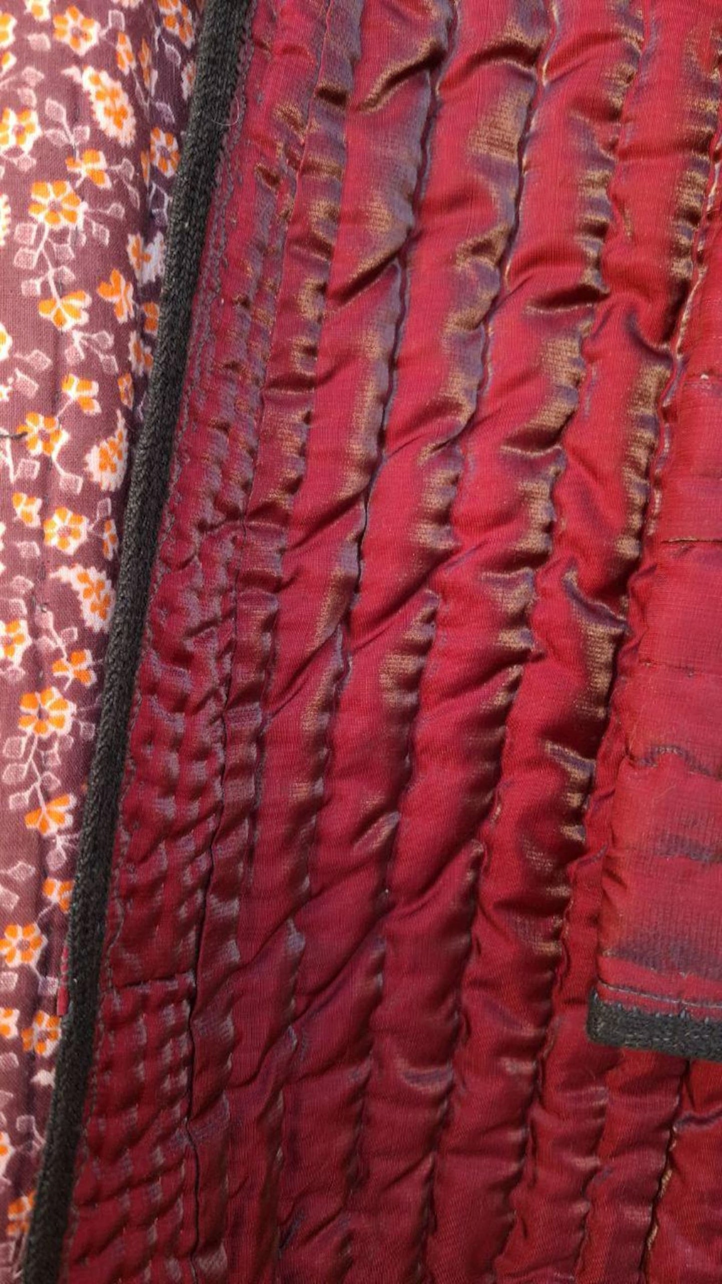Uzbek handmade warm quilted ikat chapan, coat, robe .Unisex, free size.