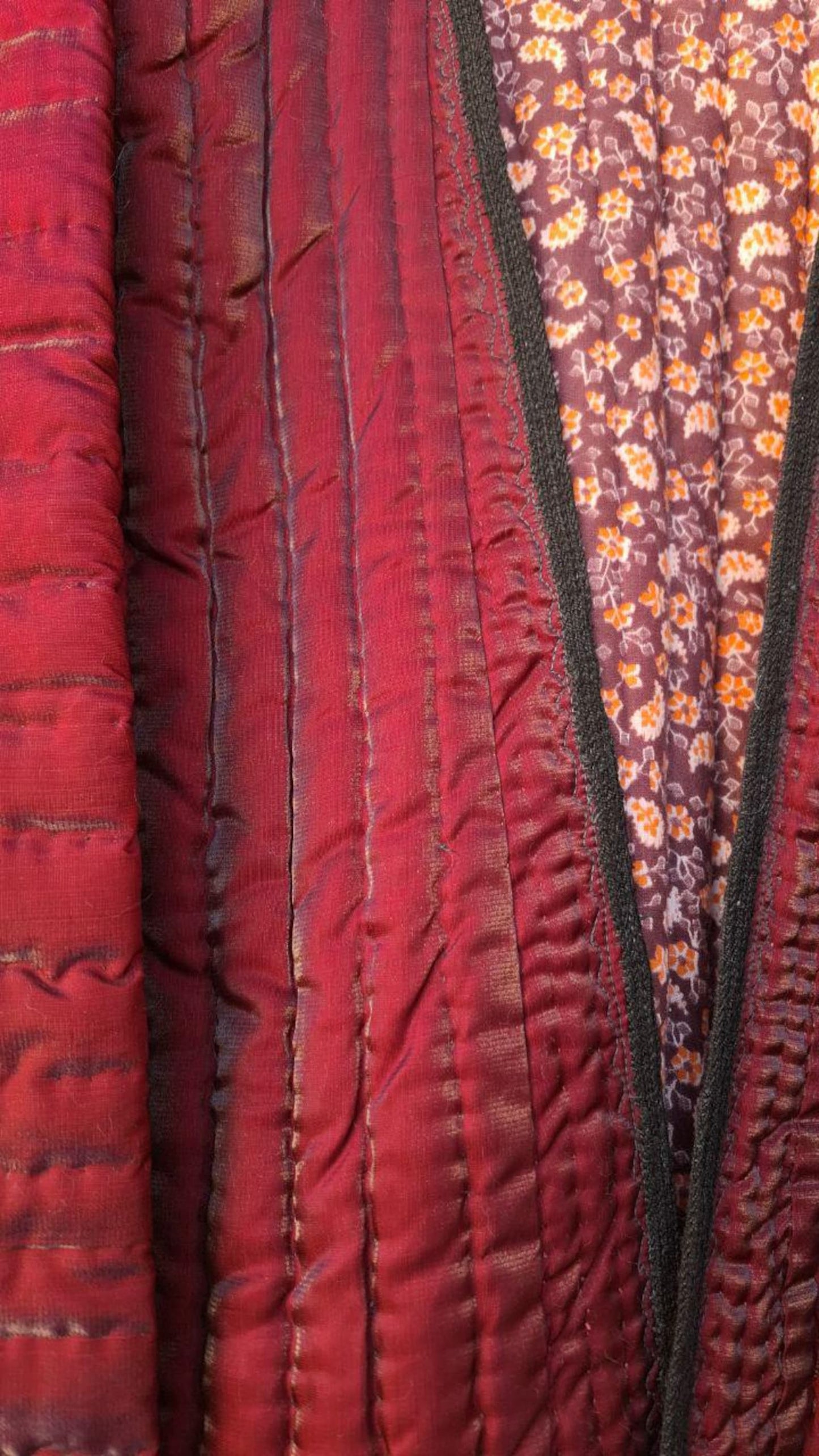 Uzbek handmade warm quilted ikat chapan, coat, robe .Unisex, free size.